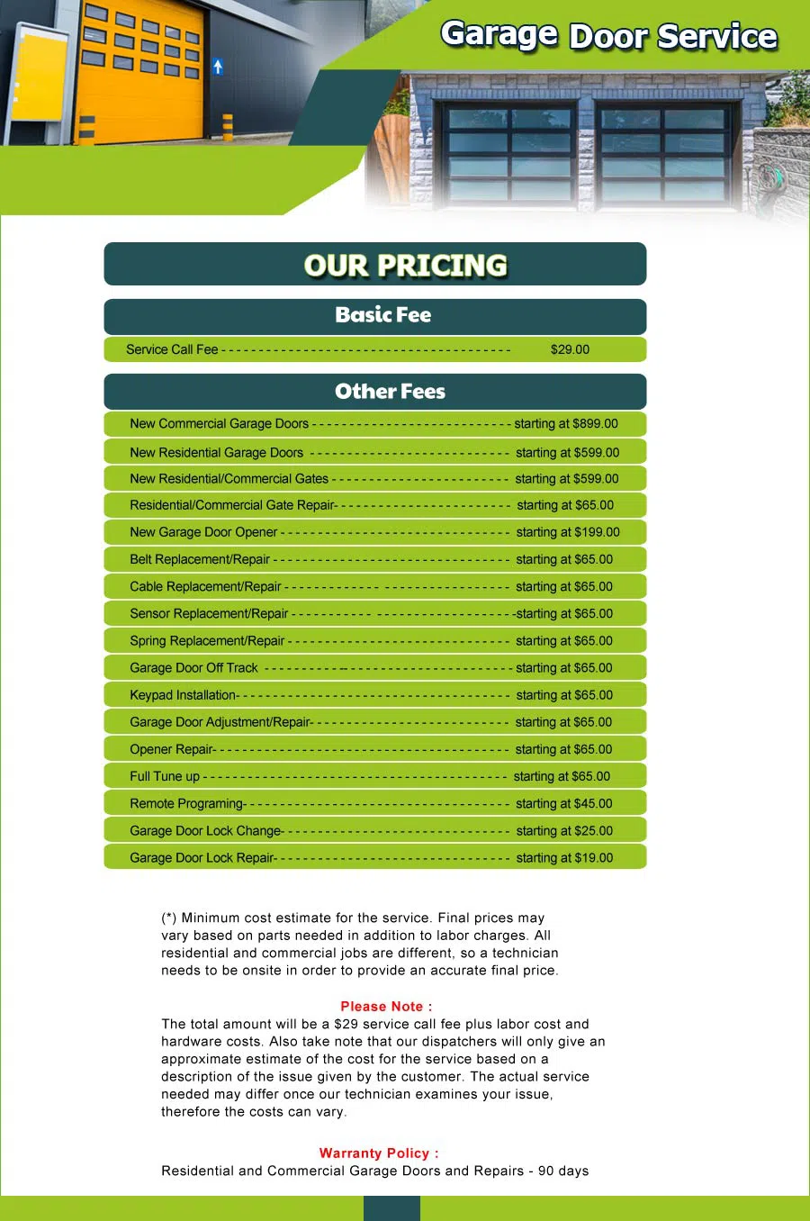 Garage Door 24 Hours Repairs Los Angeles, CA 323-366-8915